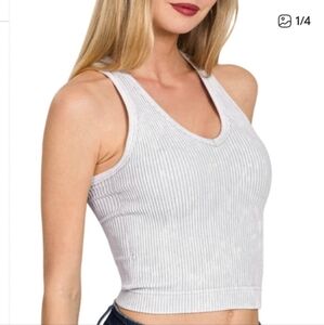ZENANA Ribbed Padded Tank Bralette